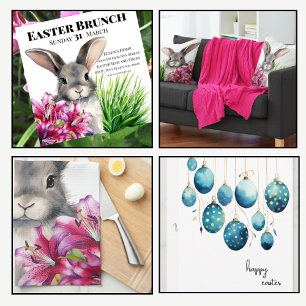 Gelukkig Pasen Bondi Blauw Polka Dot Paaseieren Mok