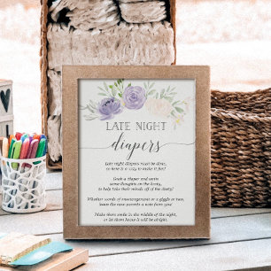 Pastel Paars Baby shower Uitnodiging