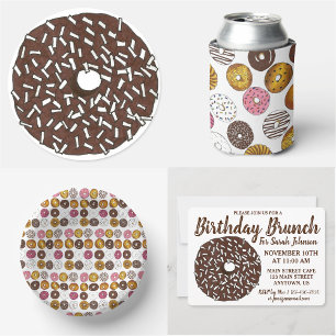 Laten we Donut Doughnut Verjaardag Brunch Vieren Kaart