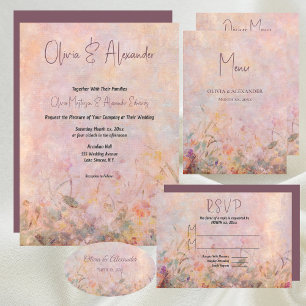 Wildflowers Waterverf Floral bruiloft receptie Spandoek