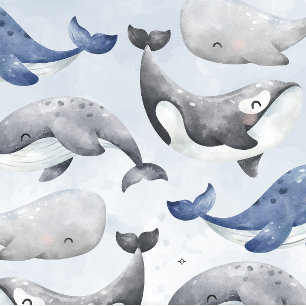 Nautical Whale Baby shower Invitation Kaart