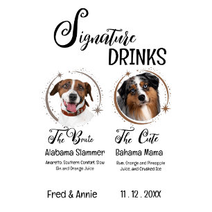 Rustieke bruiloft huisdier foto hond save the date