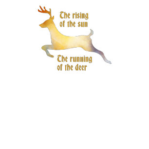 Kerst Kaart met aquarel hert op donkerrood