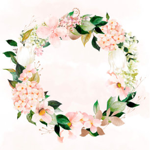 Peach and Cream Hydrangeas Tulip Chic Wedding Kaart