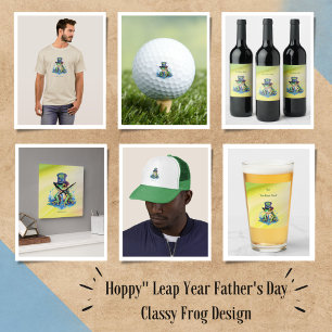 "Hoppy" Vaderdag Frog Top Hoed en Stropdas Design Kaart