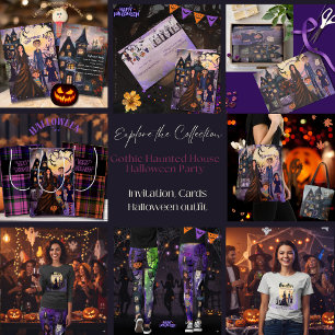 Paarse & Roze Plaid Halloween servet