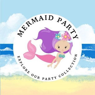 Mermaid Pink Paars Birthday Party Dank je Kaart