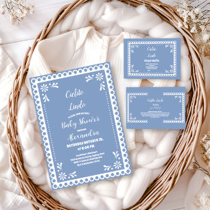 Blauwe Mexicaanse Cielito Lindo Diapper Raffle Informatiekaartje