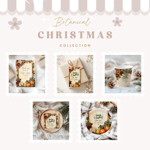 Rustiek gedroogd Sinaasappel en fruitkerst Kaart