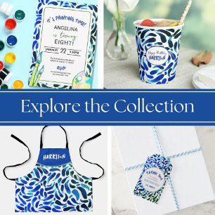 Rainbow Art Paint Birthday Party Boy Kaart