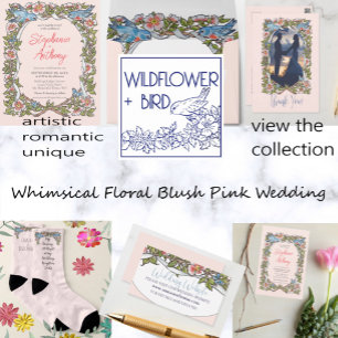 Budget Blush Roze Roos & Liefde Vogel Pastel Bruil