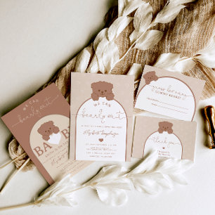 Teddy Bear Gender Neutral Baby shower Kaart