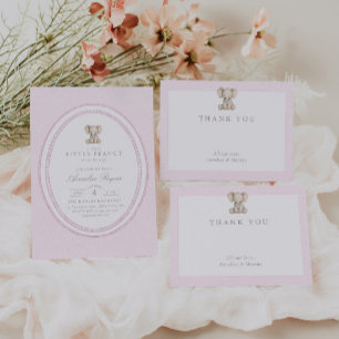 Een Zoete Kleine Pinda Roze Vrouwen Baby Shower Kaart