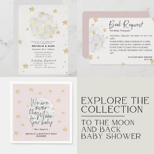 Over het Baby shower Moon & Stars Boy Folie Uitnodiging