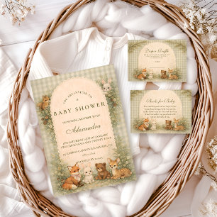 Klassieke bosdieren baby shower servet