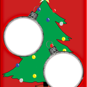 kerstboom met je foto's fotoplaat