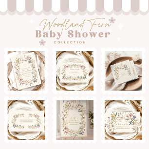 Baby shower van Boho Woodland Fern Servet