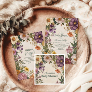 Victoriaans Art Nouveau Baby shower Kaart