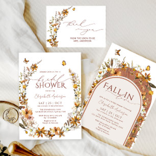 Wildflower Boho Floral Vrijgezellenfeest Dank u Kaart