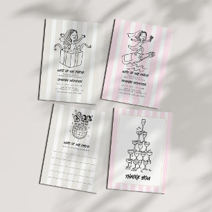 Champagne & Blush Chic Champagne Toren Bedankkaart