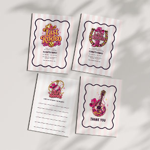 Laatste Rodeo Disco Cowgirl Bachelorette Advieskaart