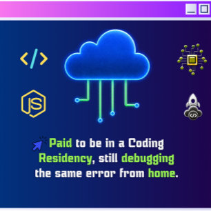 Grappige Codeer Residency, Retro Synthwave Neon Ha Muismat
