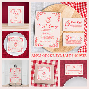 Hand getekende appel van onze Eye Herfst Baby show Kaart