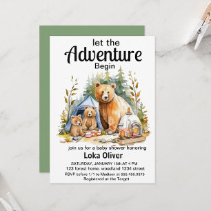 Adventure Begin Woodland Baby shower Spandoek