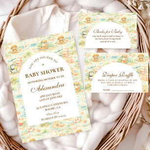 Cute Tropische Dierenfeestje Baby Shower Servet