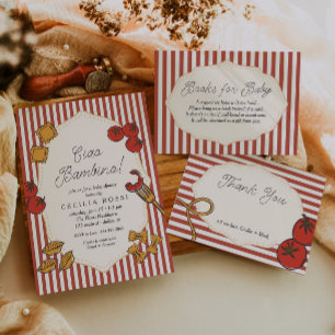 Ciao Bambino Italiaanse Pasta Baby Shower Kaart