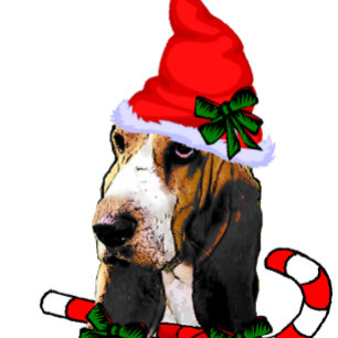 Basset Hound Kerstmis Feestdagenkaart