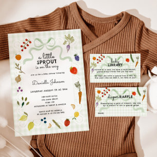Boerenmarkt Gingham Luier Raffle Spel Informatiekaartje