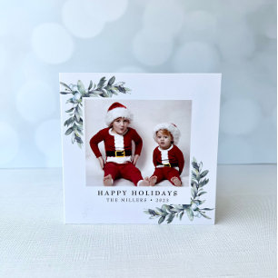 Kerstwintervakanties Prettige feestdagen foto Feestdagenkaart