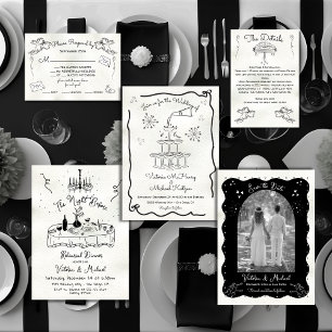 Hand getrokken Cherub Cupid Details Info kaart