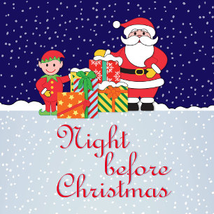 Nachtnacht voor Kerstmis Kaart