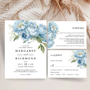 Stofbloem Pioen Elegante Waterverf Kaart