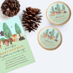 Sweet Woodland Friends Baby shower uitnodigen Kaart