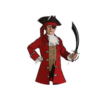 Nautical Blue Boy Pirate Cadeaupapier