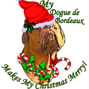 De Giften van Kerstmis van Dogue DE Bordeaux Feestdagen Kaart