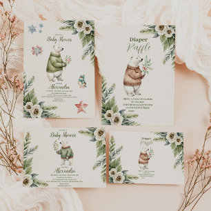 Woodland Winter Christmas Diapper Raffle Informatiekaartje