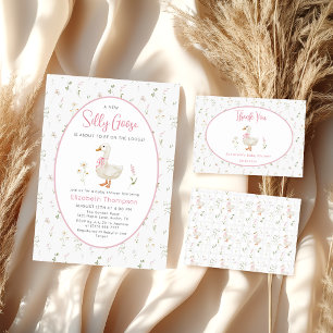 Gekke Goose Wildflower Gingham Girl party Cadeaupapier
