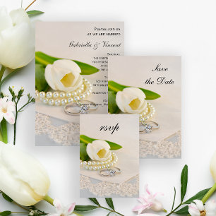 Witte Tulpen, parels en ringzegens RSVP