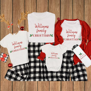 Familie Kerst rode hulst bijpassende vrouwen T-shi T-shirt