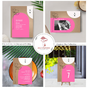 Monogram roze pleister kaart