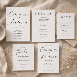 Elegant Script + Serif Huwelijks RSVP Kaart Sjablo