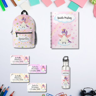 Cute Eenhoorn Ster Thema voor Meisjes School Bedrukte Rugzak
