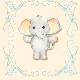 Een kleine pinda is onderweg naar het baby shower  kaart