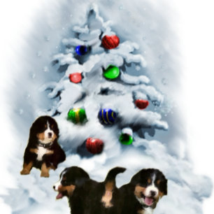 Bernese Mountain Dog-kerstcadeaus Feestdagen Kaart