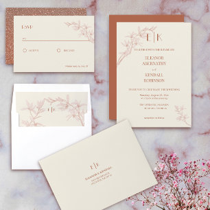 Timless Flower Monogram in One Weddena Flyer