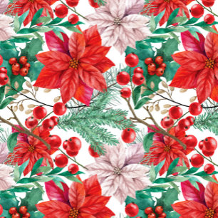 Beautiful red and white Christmas poinsettia Koffiemok